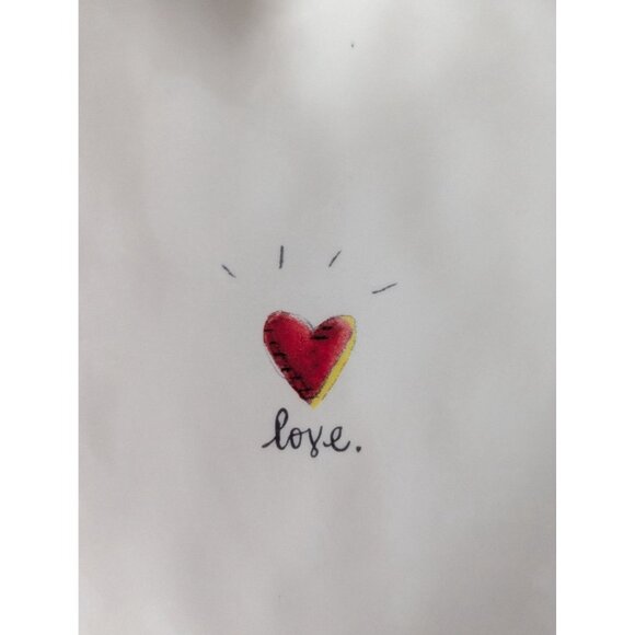 Heart-Shaped Ceramic Love Plate By Magenta Dishwasher & Microwave Safe White W - Picture 2 of 4